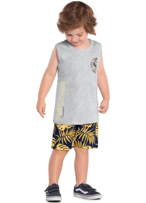 Kyly - Conjunto Infantil Menino Surf Cinza