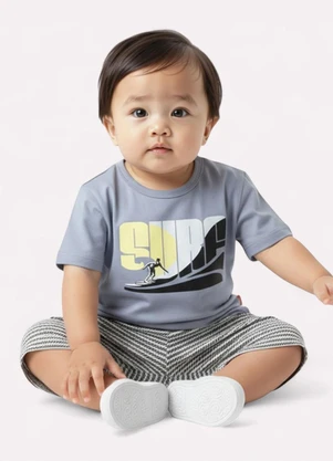 Kyly - Conjunto Infantil Menino Surf Cinza - KYLY