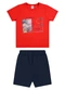 Elian - Conjunto Infantil Menino Surf Club Azul - variação: Vermelho
