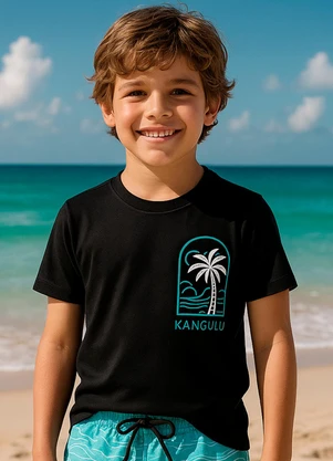 Rosa Azul - Conjunto Infantil Menino Surf Kangulu Preto - ROSA AZUL