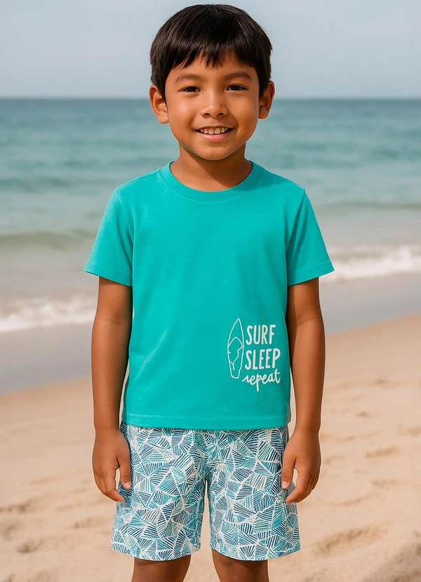 Rosa Azul - Conjunto Infantil Menino Surf Sleep Kangulu Azul 1