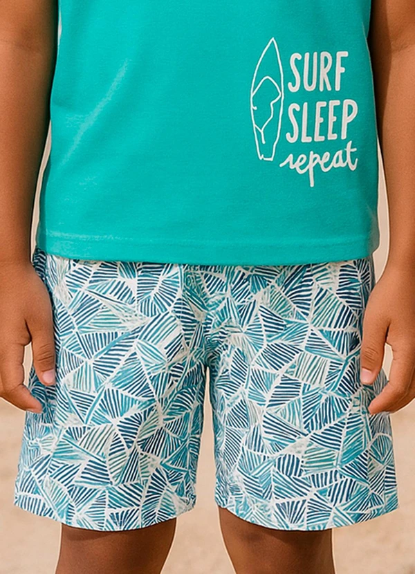 Rosa Azul - Conjunto Infantil Menino Surf Sleep Kangulu Azul 3