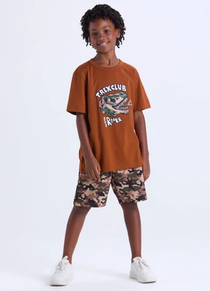 Vida Costeira - Conjunto Infantil Menino T-Rex Club Caramelo - VIDA COSTEIRA