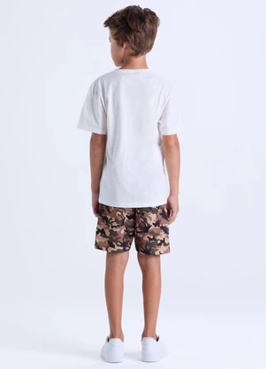 Vida Costeira - Conjunto Infantil Menino T-Rex Club Off White - VIDA COSTEIRA