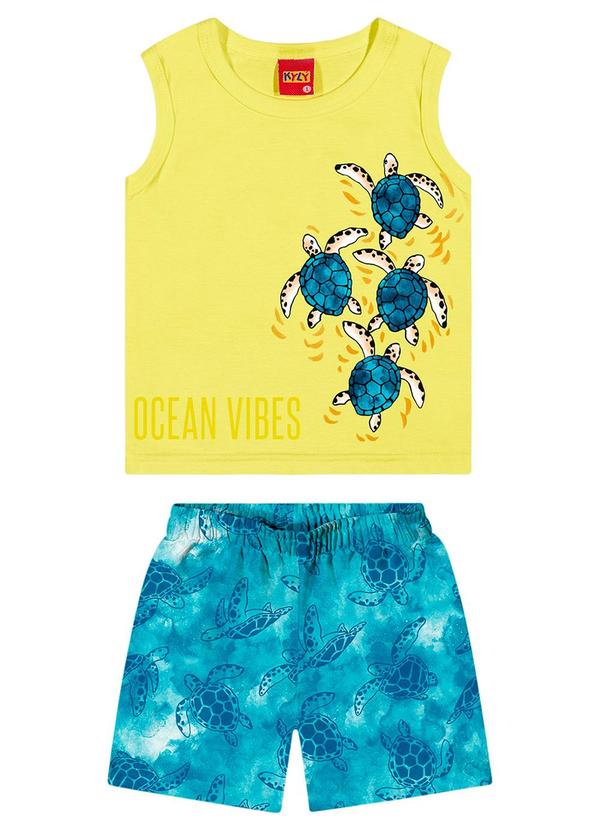 Kyly - Conjunto Infantil Menino Tartaruga Amarelo 1
