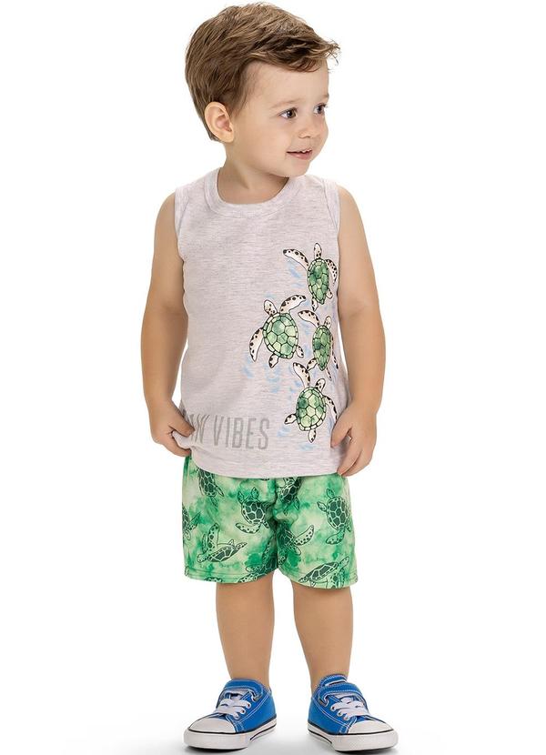 Kyly - Conjunto Infantil Menino Tartaruga Cinza 1