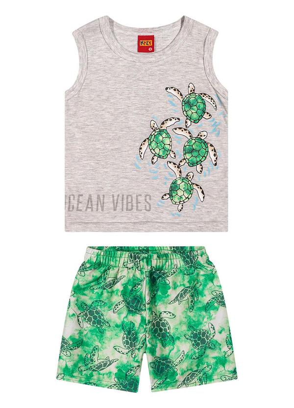Kyly - Conjunto Infantil Menino Tartaruga Cinza 2