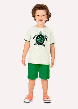 Kyly - Conjunto Infantil Menino Tartaruga Cinza - KYLY