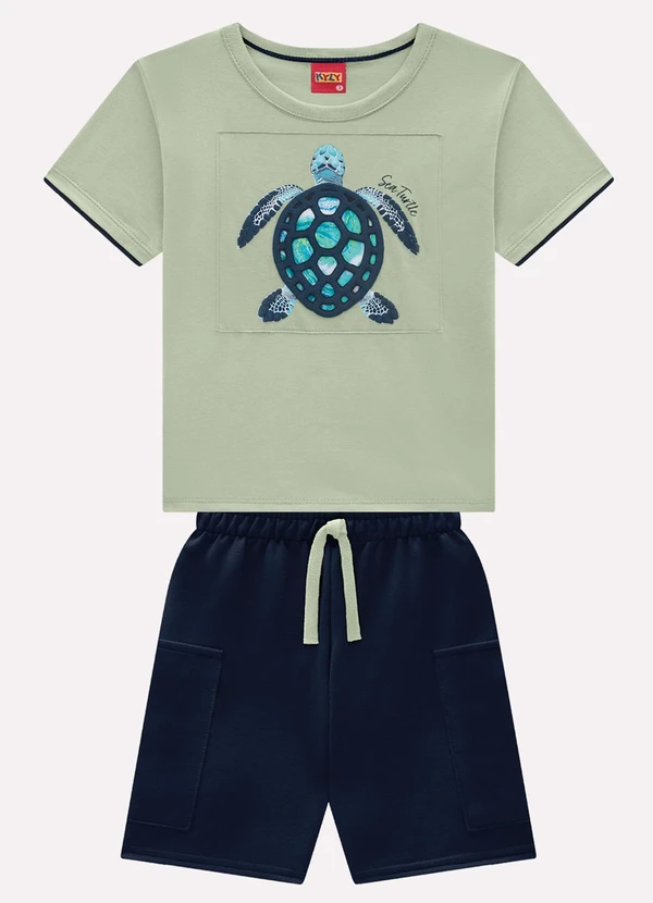 Kyly - Conjunto Infantil Menino Tartaruga Verde