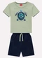 Kyly - Conjunto Infantil Menino Tartaruga Preto - variação: Verde
