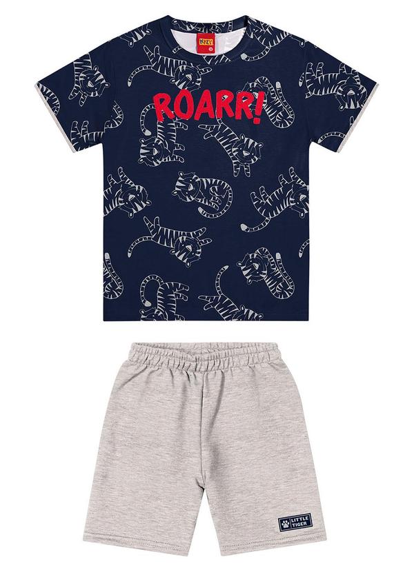 Kyly - Conjunto Infantil Menino Tigre Azul Marinho