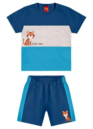 Kyly - Conjunto Infantil Menino Tigre Azul - KYLY