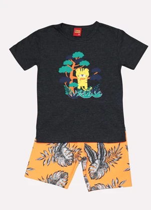 Kyly - Conjunto Infantil Menino Tigre Cinza - KYLY