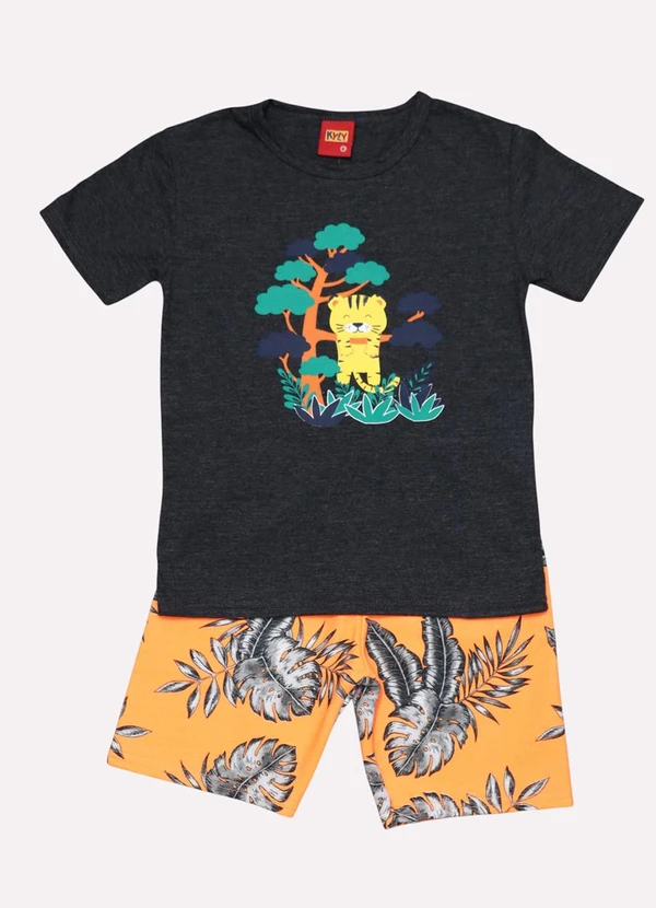 Kyly - Conjunto Infantil Menino Tigre Cinza 2