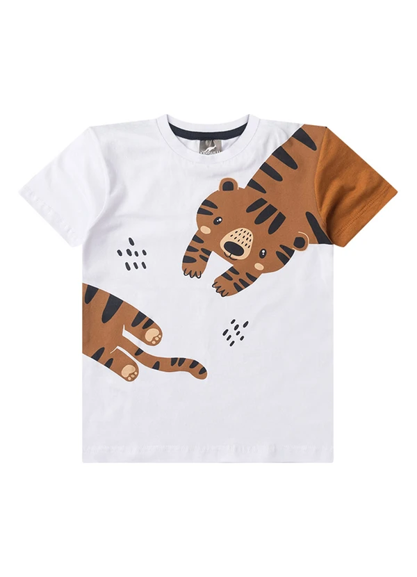 Rosa Azul - Conjunto Infantil Menino Tigre Kangulu Branco 3