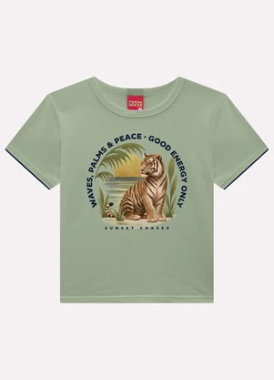 Kyly - Conjunto Infantil Menino Tigre Verde - KYLY