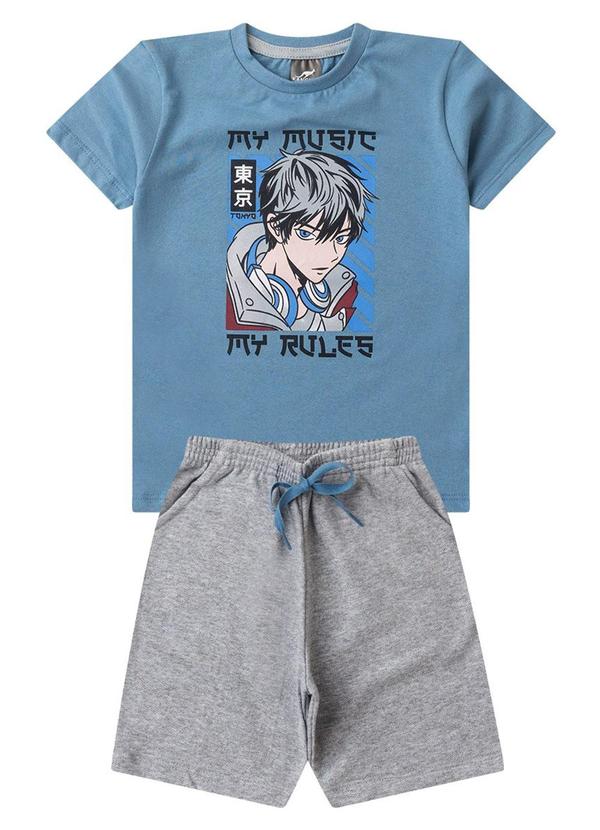 Rosa Azul - Conjunto Infantil Menino Tokyo Beats Azul