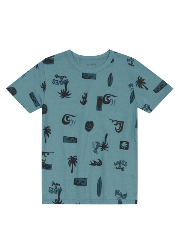 Brandili - Conjunto Infantil Menino Tropical de Surf Azul 2