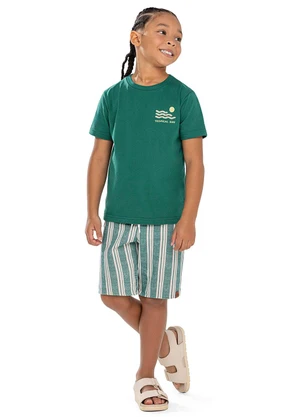 Elian - Conjunto Infantil Menino Tropical Sun Verde - ELIAN