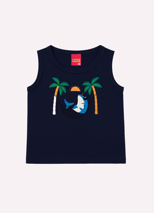 Kyly - Conjunto Infantil Menino Tubarão Azul Marinho 2