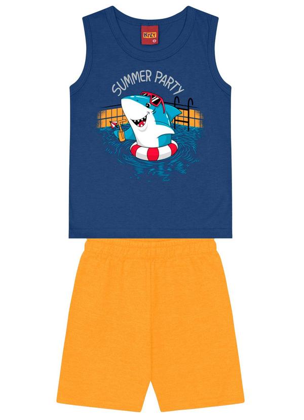 Kyly - Conjunto Infantil Menino Tubarão Azul