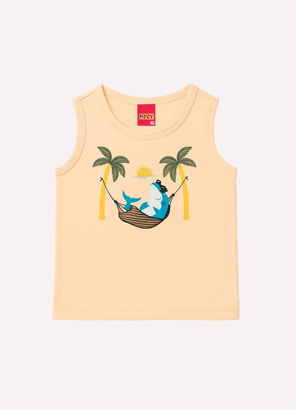 Kyly - Conjunto Infantil Menino Tubarão Bege 2