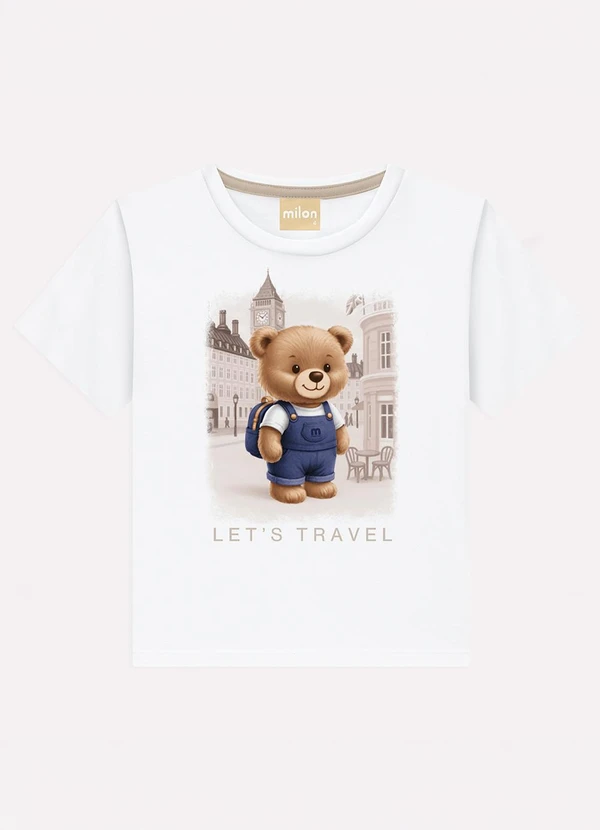 Milon - Conjunto Infantil Menino Ursinho Branco