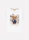 Milon - Conjunto Infantil Menino Ursinho Azul - variação: Branco