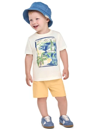Elian - Conjunto Infantil Menino Veleiro Bege - ELIAN