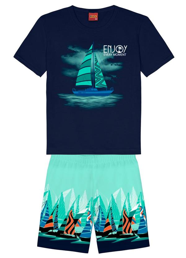 Kyly - Conjunto Infantil Menino Veleiro Marinho