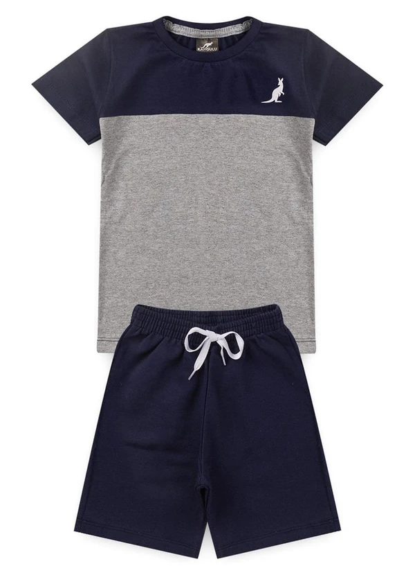 Rosa Azul - Conjunto Infantil Menino Verão Kangulu Azul