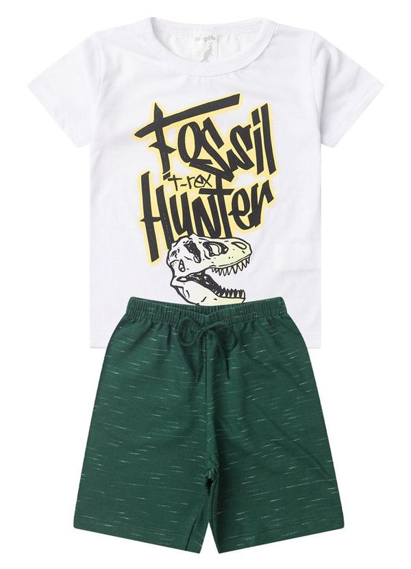 Rosa Azul - Conjunto Infantil Menino Verão T Branco