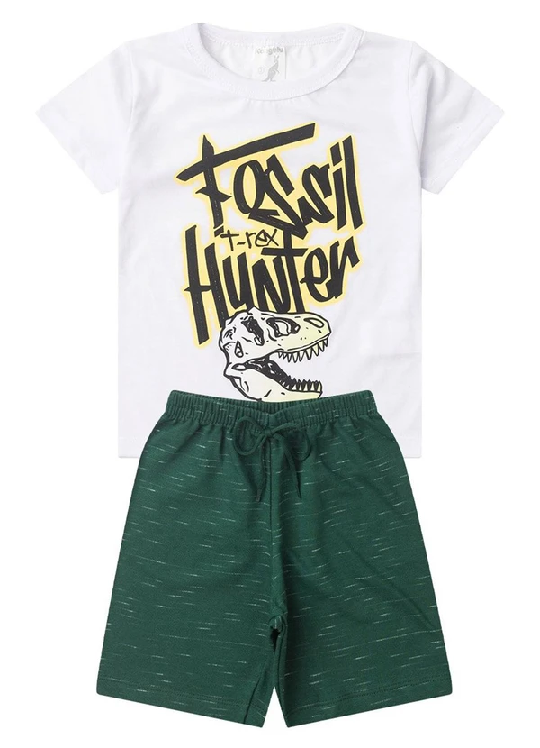 Rosa Azul - Conjunto Infantil Menino Verão T Branco