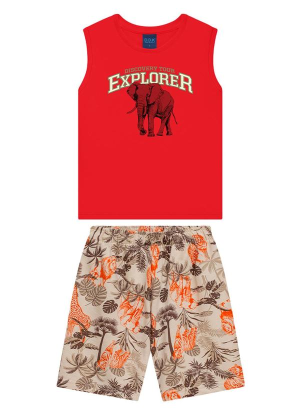 Ddk - Conjunto Infantil Menino Vermelha