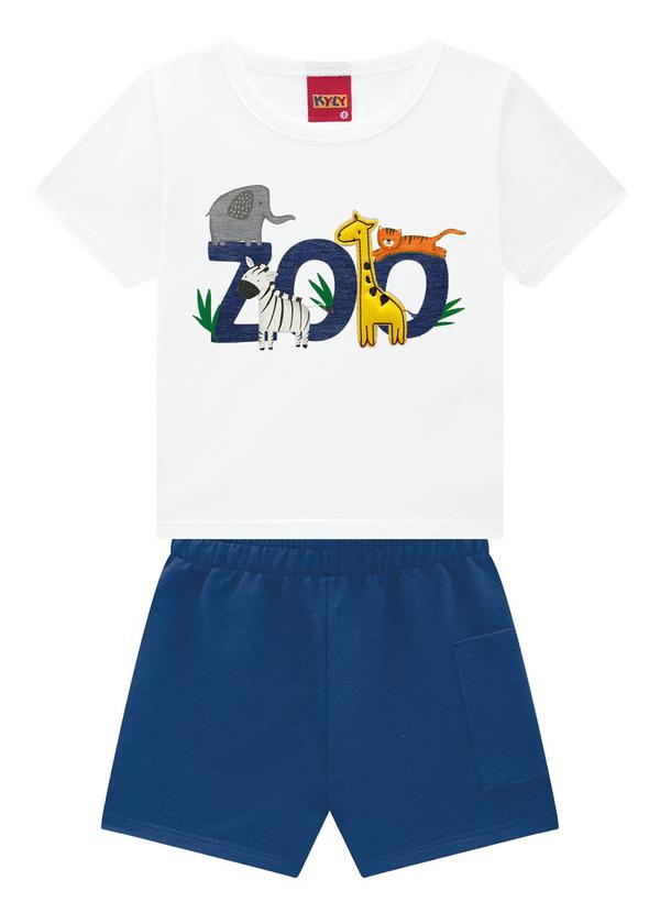 Kyly - Conjunto Infantil Menino Zoo Branco