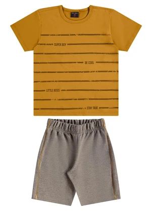 Guloseima - Conjunto Infantil para Menino Marrom - GULOSEIMA