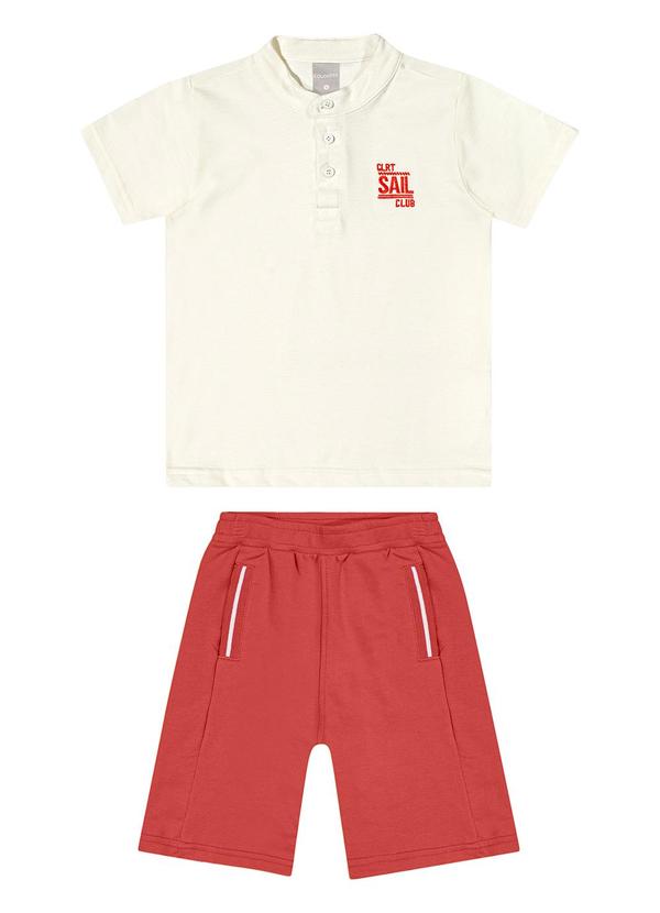 Colorittá - Conjunto Infantil Polo Casual Colorittá Bege 1