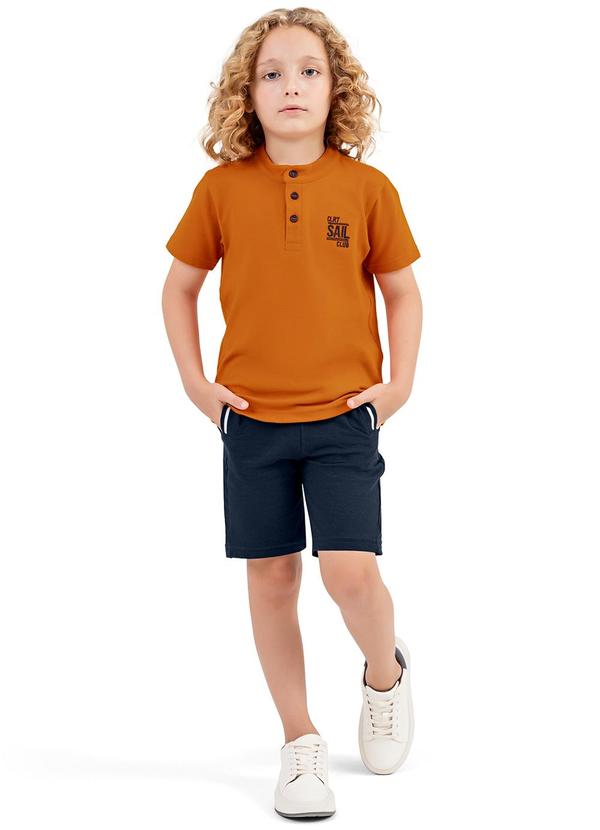 Colorittá - Conjunto Infantil  Polo Casual Colorittá Laranja