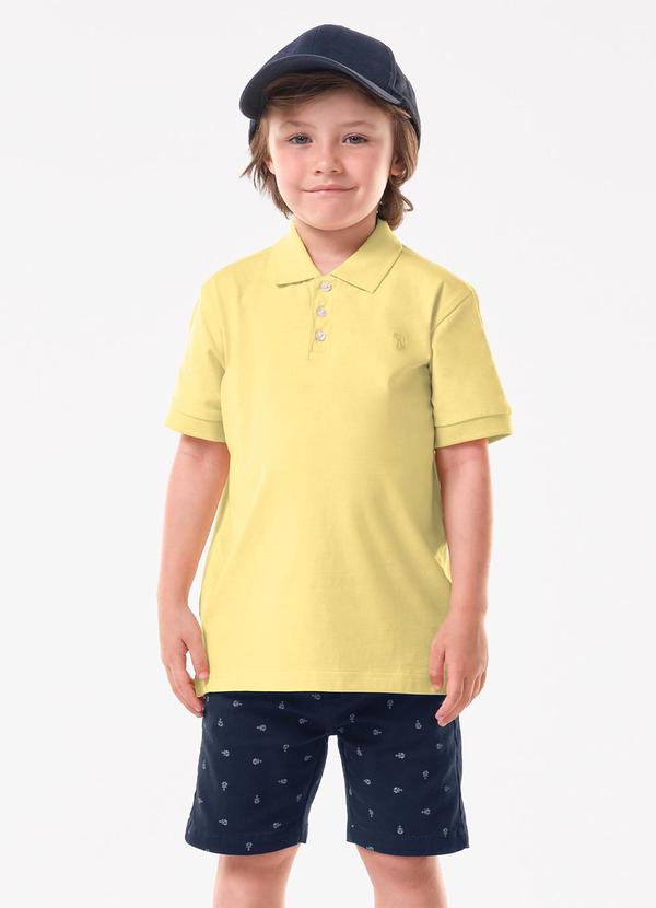 Trick Nick - Conjunto Infantil Polo com Bermuda Amarelo