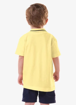 Trick Nick - Conjunto Infantil Polo com Bermuda Amarelo - TRICK NICK