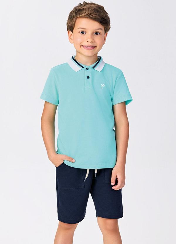 Trick Nick - Conjunto Infantil Polo com Bermuda Azul