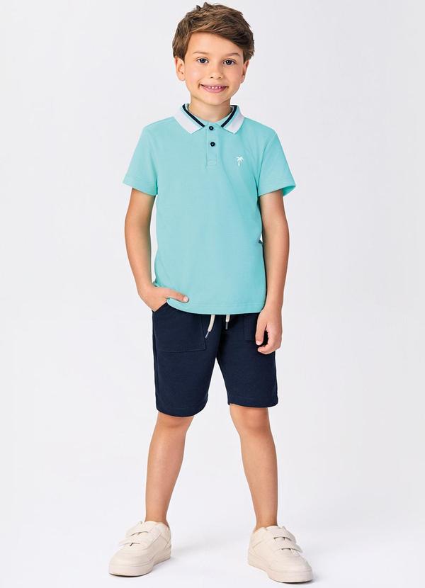 Trick Nick - Conjunto Infantil Polo com Bermuda Azul 3