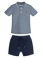 Trick Nick - Conjunto Infantil Polo com Bermuda Verde - variação: Azul