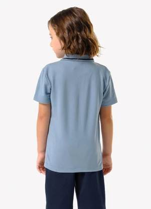 Trick Nick - Conjunto Infantil Polo com Bermuda Azul - TRICK NICK