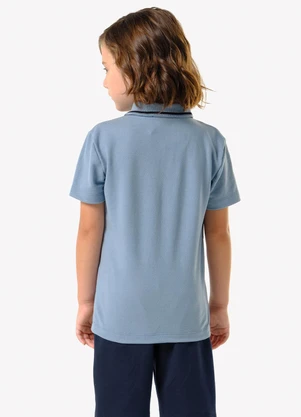 Trick Nick - Conjunto Infantil Polo com Bermuda Azul - TRICK NICK