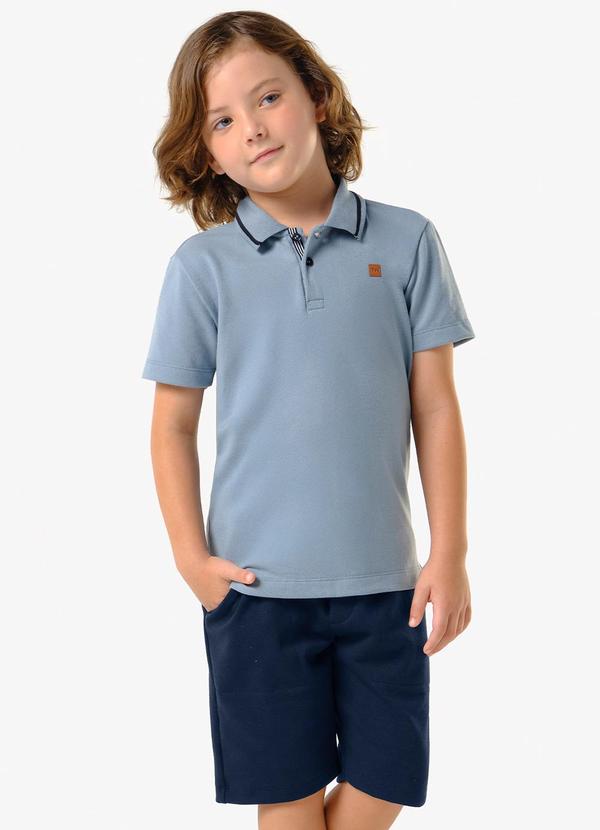 Trick Nick - Conjunto Infantil Polo com Bermuda Azul