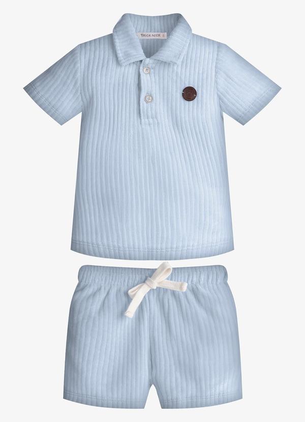 Trick Nick - Conjunto Infantil Polo com Bermuda Azul