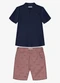 Trick Nick - Conjunto Infantil Polo com Bermuda Azul - variação: Azul