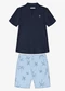 Trick Nick - Conjunto Infantil Polo com Bermuda Marrom - variação: Azul
