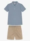 Trick Nick - Conjunto Infantil Polo com Bermuda Amarelo - variação: Azul